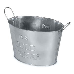 LIVIVO 24L Galvanized Steel Ice Bucket with Handles