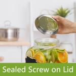 Set of 2 Glass Drink Dispensers with Taps