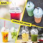 Reusable 16 OZ Plastic Smoothie Cups with Lids