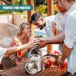 Stainless Steel Ice Bucket with Lid & Tongs