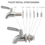 Set of 2 Glass Drink Dispensers with Taps