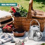 Stainless Steel Ice Bucket with Lid & Tongs
