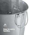 LIVIVO 24L Galvanized Steel Ice Bucket with Handles