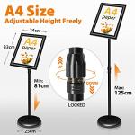 VAIIGO 6-Pack Adjustable Aluminum Menu Sign Holders