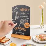 AHAQU 4PCS A4 Tabletop Chalkboard Menu Signs