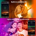 30m RGB Music Sync LED Strip Lights with App