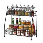 BOKIOVIN 2-Tier Spice Rack Organizer for Kitchen