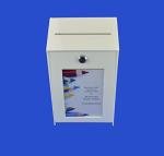 Lockable White Acrylic Suggestion Collection Box