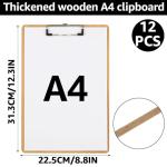 CYEER A4 Wooden Clipboard Pack of 12