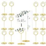 Gold Steel Table Number Holders - 14 Pack