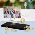 Gold Steel Table Number Holders - 14 Pack