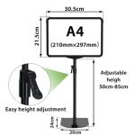 2 Pack Adjustable A4 Poster Stand for Menus
