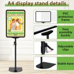 2 Pack Adjustable A4 Poster Stand for Menus