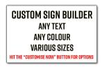 Personalized 5mm Rigid Plastic Sign with Text