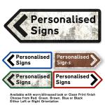Personalized UK Direction Arrow Sign - Pointing Right