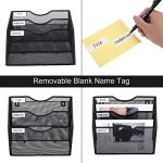 3-Tier Wall-Mounted Document Organizer in Black