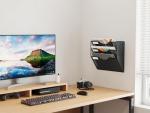 3-Tier Wall-Mounted Document Organizer in Black