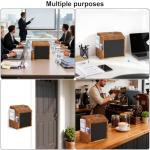 Lockable Wooden Suggestion Box with Blackboard and Accessories