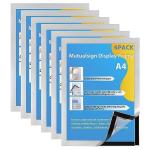 Mutualsign A4 Magnetic Self-Adhesive Sign Holder Set