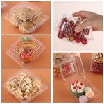 100 Pcs Clear Cake Slice Boxes with Stickers