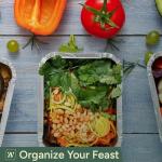 50-Pack Aluminium Foil Food Containers with Lids