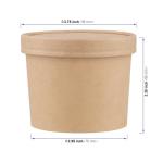 100 Pack Kraft Soup Containers with Lids