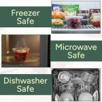 Zuvo 4 oz Plastic Sauce Containers with Lids - 50 Pack