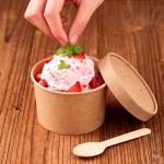 100 Pack Kraft Soup Containers with Lids