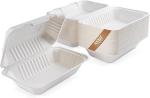 50 Eco-Friendly Clamshell Takeaway Boxes, 9x6 inch