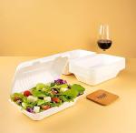 50 Eco-Friendly Clamshell Takeaway Boxes, 9x6 inch