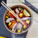 26oz Kraft Paper Salad Bowls with Lids, 50 Sets