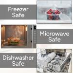 AVLASH® 50 Pack Round Plastic Food Containers Set