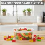 AVLASH® 50 Pack Round Plastic Food Containers Set