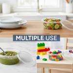 AVLASH® 50 Pack Round Plastic Food Containers Set