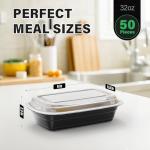 Femora 50 Pack 32 oz Reusable Meal Prep Containers