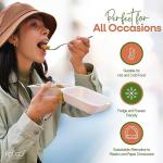 Eco-Friendly Sugarcane Clamshell Takeaway Boxes - 50pcs