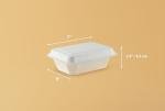 Eco-Friendly Sugarcane Clamshell Takeaway Boxes - 50pcs