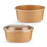 Chef Royale 50 Kraft Paper Bowls with Lids