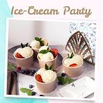 100-Pack Kraft Brown Paper Ice Cream & Soup Bowls