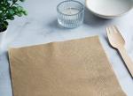 100pcs Compostable Brown Paper Napkins, 2 Ply