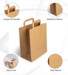 Small Brown Paper Bags with Handles - 50 Pack