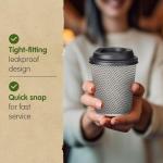 Ripple Coffee Cup Lids - 8oz - 100 Pack