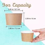 100-Pack Kraft Brown Paper Ice Cream & Soup Bowls