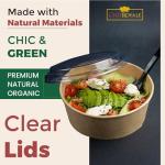 Chef Royale 50 Kraft Paper Bowls with Lids