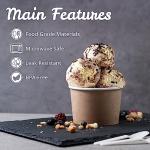 100-Pack Kraft Brown Paper Ice Cream & Soup Bowls