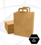 Small Brown Paper Bags with Handles - 50 Pack