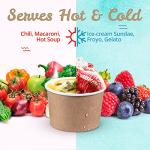 100-Pack Kraft Brown Paper Ice Cream & Soup Bowls