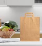 Small Brown Paper Bags with Handles - 50 Pack