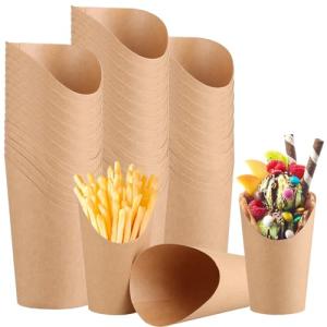 100 Pack 12oz Kraft Fries & Snack Holders