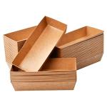 50 Pcs Kraft Paper Food Trays for Snacks